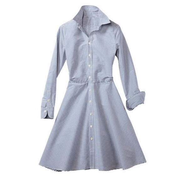 Serena And Lily Navy Stripe Jane Shirtdress